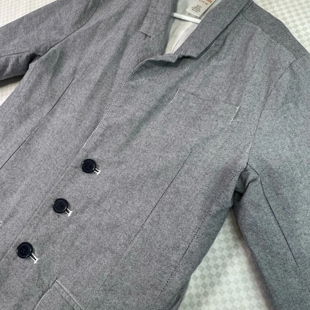 Gymboree Boys Gray Blazer With Pockets‎ Youth Large 10-12